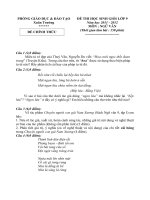 ĐỀ THI HỌC SINH GIỎI LỚP 9 Năm học 2011 - 2012MÔN : NGỮ VĂN