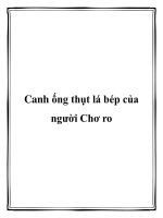 Canh ống thụt lá bép của người Chơ ro doc