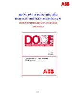 hướng dẫn sử dụng phần mềm tính toán thiết kế mạng điện hạ áp