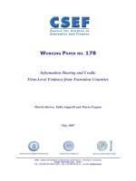 Information Sharing and Credit: Firm-Level Evidence from Transition Countries ppt