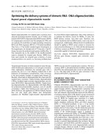 Báo cáo Y học: Optimizing the delivery systems of chimeric RNA . DNA oligonucleotides Beyond general oligonucleotide transfer ppt