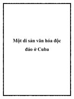 Một di sản văn hóa độc đáo ở Cuba doc