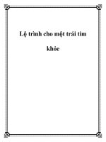 Lộ trình cho một trái tim khỏe ppt