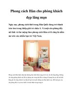 Phong cách Hàn cho phòng khách đẹp lãng mạn ppt