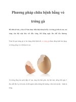 Phương pháp chữa bệnh bằng vỏ trứng gà pptx