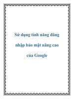 Sử dụng tính năng đăng nhập bảo mật nâng cao của Google docx