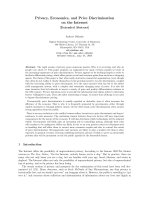 Privacy, Economics, and Price Discrimination on the Internet [Extended Abstract] pptx