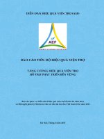BÁO CÁO TIẾN ĐỘ HIỆU QUẢ VIỆN TRỢ TĂNG CƯỜNG HIỆU QUẢ VIỆN TRỢ HỖ TRỢ PHÁT TRIỂN BỀN VỮNG pdf