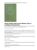 Herbal Simples Approved for Modern Uses of Cure doc