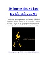 10 thương hiệu và logo lâu bền nhất của Mỹ pptx