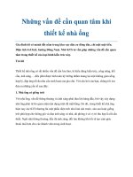 Những vấn đề cần quan tâm khi thiết kế nhà ống pptx