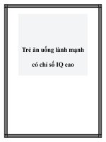 Trẻ ăn uống lành mạnh có chỉ số IQ cao pot