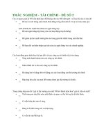 TRẮC NGHIỆM - TÀI CHÍNH - Đề Số 5 ppt