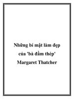 Những bí mật làm đẹp của ''''bà đầm thép'''' Margaret Thatcher ppt