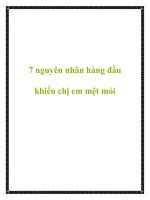 7 nguyên nhân hàng đầu khiến chị em mệt mỏ potx