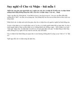 Suy nghĩ về Cho và Nhận – bài mẫu 1