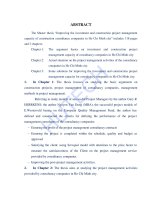 Luận văn thạc sĩ kinh tế nâng cao hiệu quả quản lý dự án đầu tư xây dựng của các công ty tư vấn trên địa bàn Tp. Hồ Chí Minh