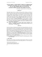 TUYỂN CHỌN VÀ NHẬN DIỆN VI KHUẨN CỐ ĐỊNH ĐẠM (CÓ KHẢ NĂNG HÒA TAN LÂN VÀ KALI) PHÂN LẬP TỪ VẬT LIỆU PHONG HÓA CỦA VÙNG NÚI ĐÁ HOA CƯƠNG TẠI NÚI CẤM, TỈNH AN GIANG pdf