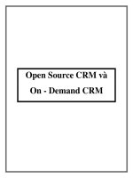 Open Source CRM và On - Demand CRM potx