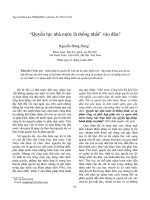 Báo cáo “Quyền lực nhà nước là thống nhất” vào đâu? doc