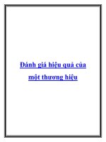 Đánh giá hiệu quả của một thương hiệu potx