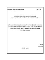 Hoàn thiện quy trình công nghệ sản xuất vacxin viêm gan A bất hoại quy mô 100.000 liều / năm docx