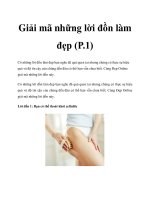 Giải mã những lời đồn làm đẹp (P.1) ppt