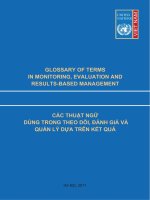 Các thuật ngữ dùng trong theo dõi, đánh giá và quản lý dựa trên kết quả potx