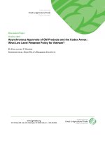 asynchronous approvals of gm products and the codex annex what low level presence policy for vietnam