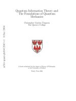Quantum information theory and the foundations of quantum mechanics  c  timpson