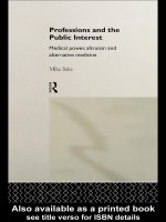 Professions and the public interest Medical power, altruism and alternative medicine pot