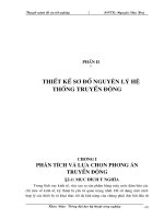 Phân tích và lựa chọn truyền động máy mài