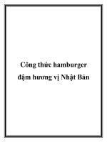 Công thức hamburger đậm hương vị Nhật Bản docx