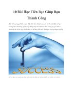 10 Bài Học Tiền Bạc Giúp Bạn Thành Công ppt