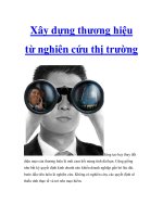 Xây dựng thương hiệu từ nghiên cứu thị trường potx