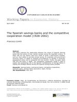 The Spanish savings banks and the competitive cooperation model (1928-2002) pptx