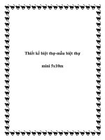 Thiết kế biệt thự-mẫu biệt thự mini 5x10m pptx