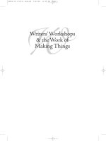 Writers’ Workshops & the Work of Making Things - Patterns, Poetry... potx