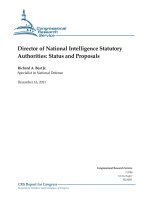 Director of National Intelligence Statutory Authorities: Status and Proposals pot