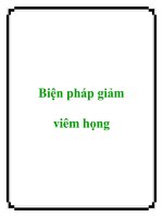 Biện pháp giảm viêm họng doc