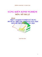 Đề tài: MỘT VÀI KINH NGHIỆM SỬ DỤNG ĐỒ DÙNG TRỰC QUAN TRONG DẠY HỌC MÔN MĨ THUẬT BẬC TIỂU HỌC ppt