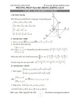 Chuyên đề 4 - LTĐH Toán Phần Tọa độ trong không gian - biên soạn theo CT chuẩn