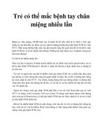 Trẻ có thể mắc bệnh tay chân miệng nhiều lần docx