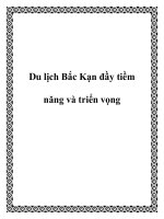 Du lịch Bắc Kạn đầy tiềm năng và triển vọng doc