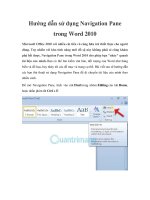 Hướng dẫn sử dụng Navigation Pane trong Word 2010 potx