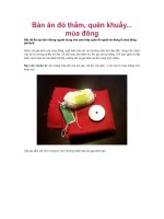 Bàn ăn đỏ thắm, quên khuấy... mùa đông pptx