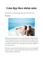 Làm đẹp theo nhóm máu pptx