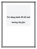 Trẻ dùng kính 3D dễ ảnh hưởng thị giác pdf