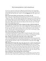 Một số phương pháp bảo vệ môi trường hiệu quả doc