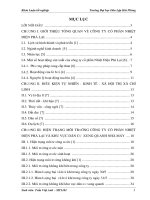 Hiện trạng môi trường xung quanh khu vực dân cư tại công ty Cổ Phần Nhiệt Điện Phả Lại.